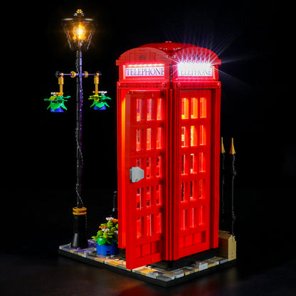 Light Kit For Red London Telephone Box 21347-BriksMax