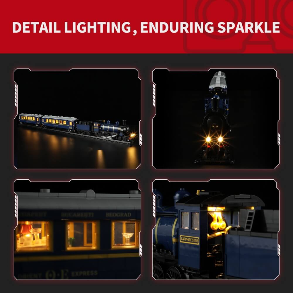 BriksMax 2.0 Light Kit For The Orient Express Train 21344-BriksMax