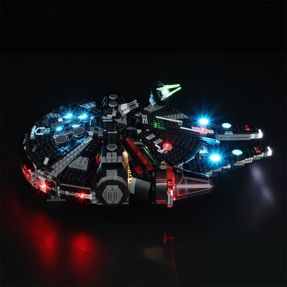 Briksmax 2.0 Light Kit For The Dark Falcon 75389-Briksmax