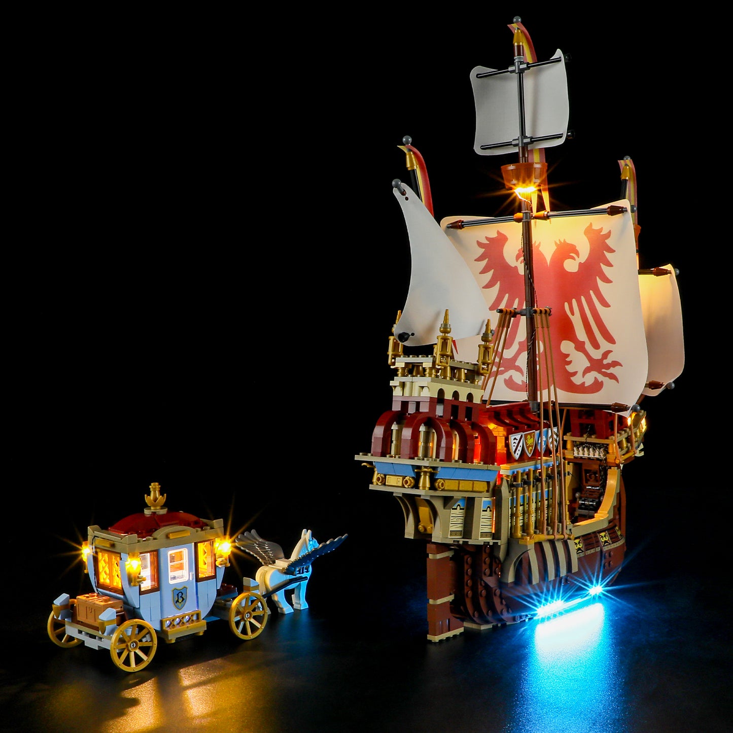 Light Kit For Triwizard Tournament: The Arrival/Durmstrang ship 76440-Briksmax