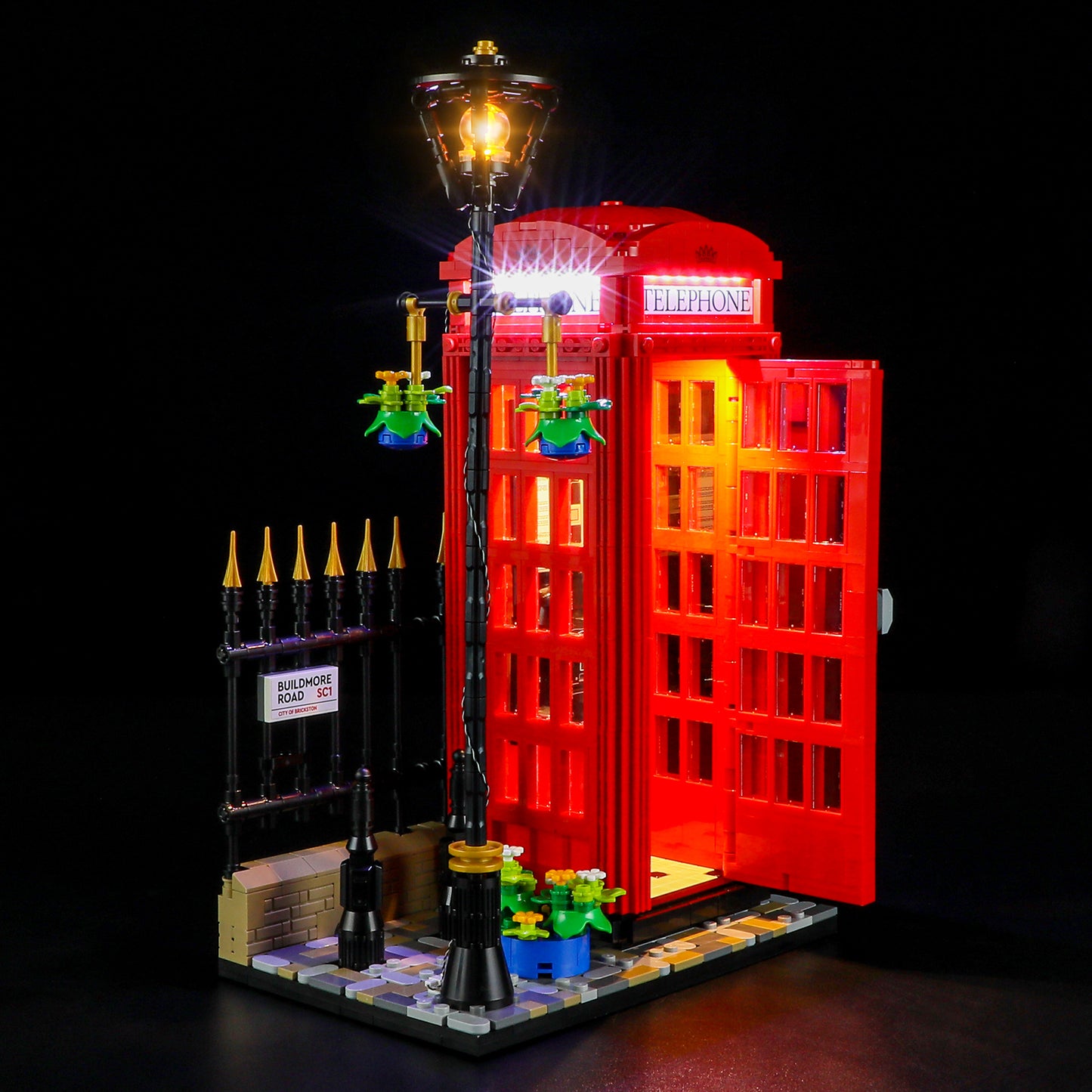 Light Kit For Red London Telephone Box 21347-BriksMax