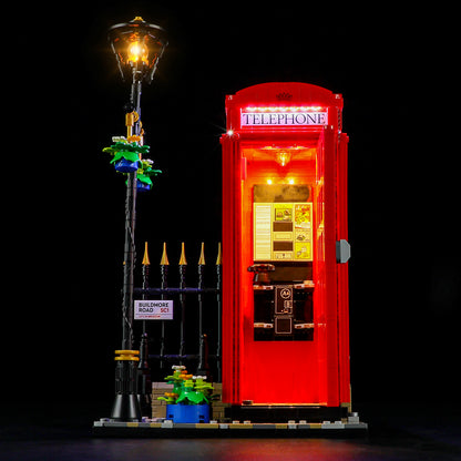 Light Kit For Red London Telephone Box 21347-BriksMax