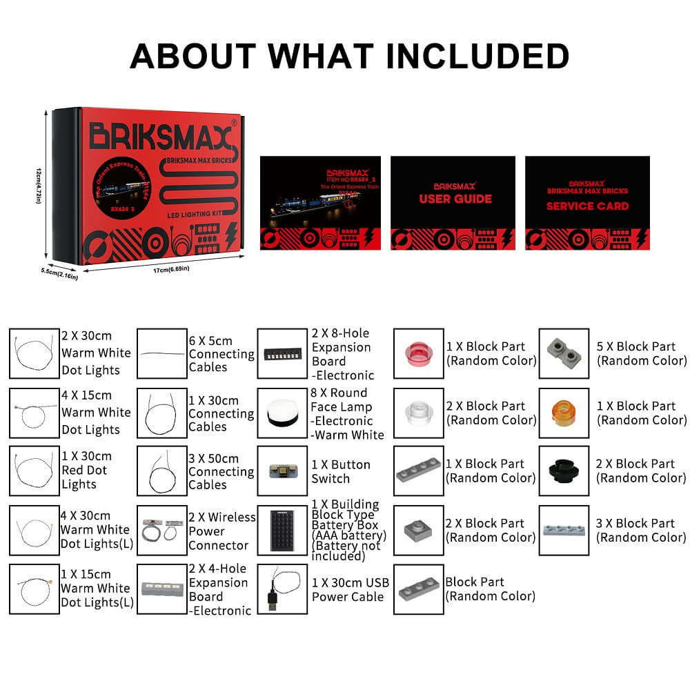 BriksMax 2.0 Light Kit For The Orient Express Train 21344-BriksMax