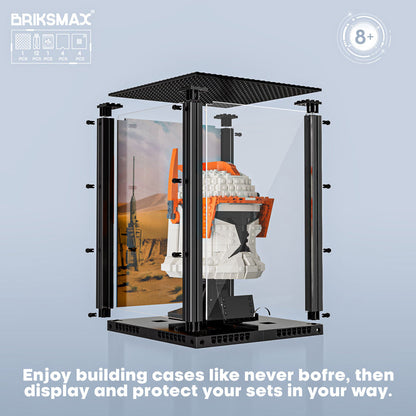 Briksmax Display Case for LEGO Helmets（Product weight: 1.090 Kg）