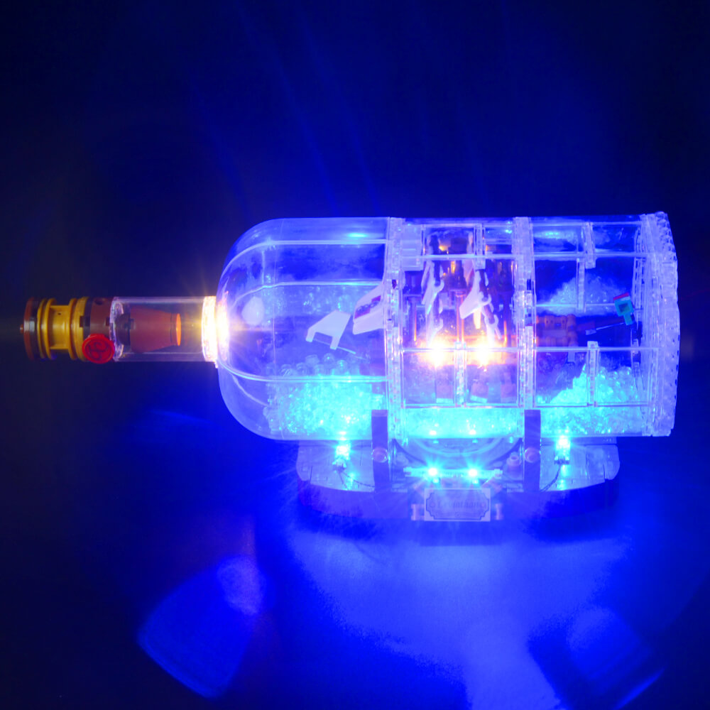 Lego ship in discount a bottle light kit