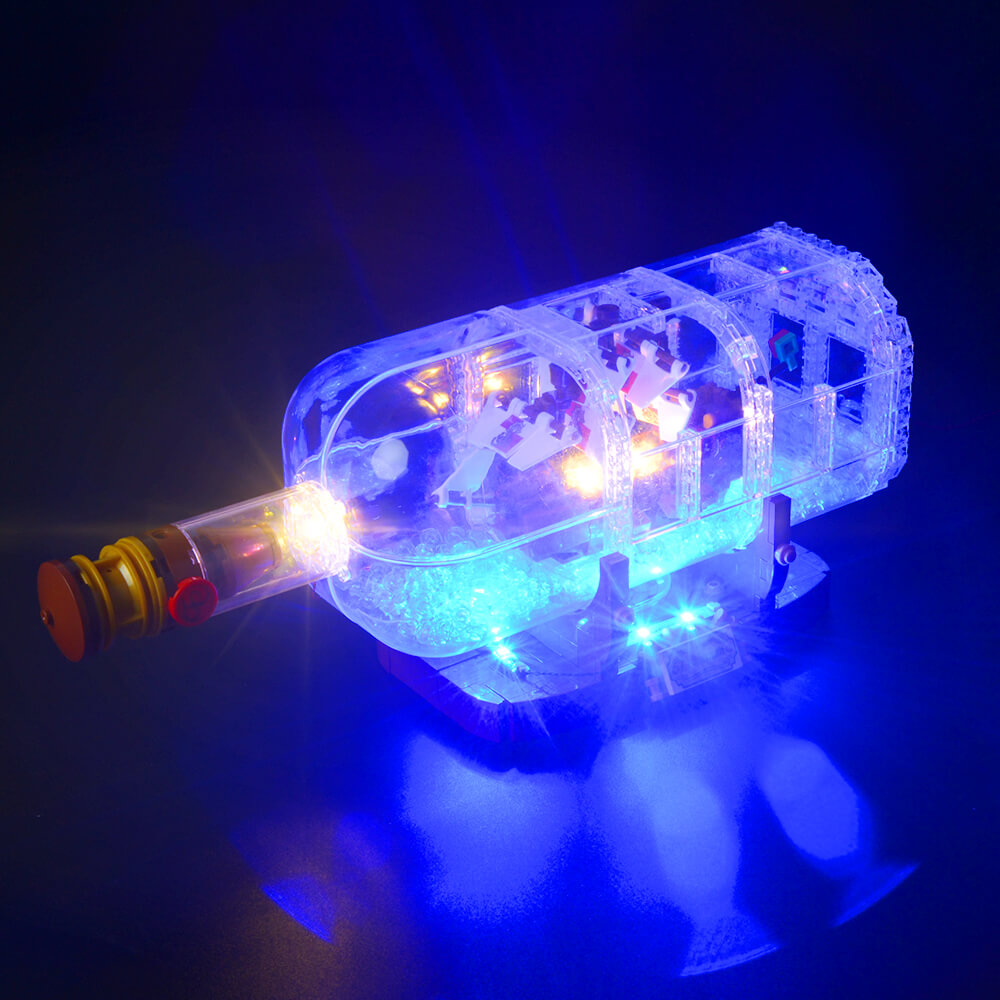 Lego ship in a bottle hot sale lighting kit