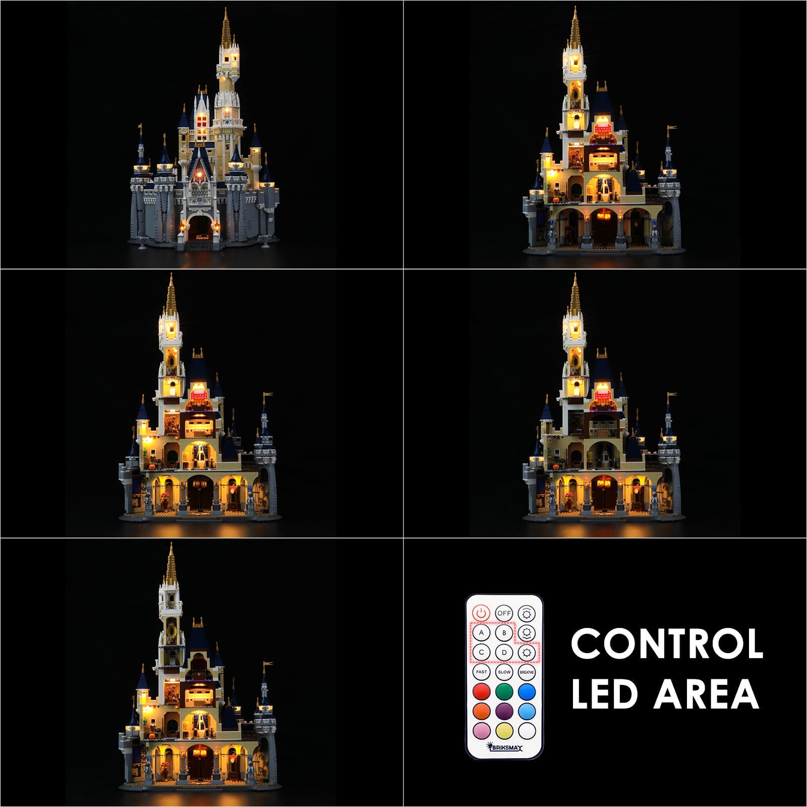 Light Kit For The Disney Castle 71040 With Remote