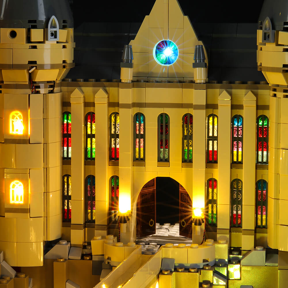 Hogwarts castle lego online lights