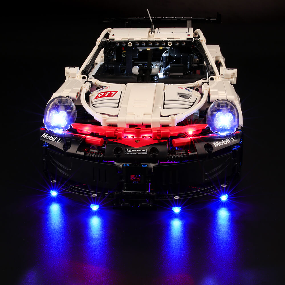 Version améliorée kit d'éclairage DEL pour 42096 LEGOs TECHNIC Porsche 911  RSR ensemble