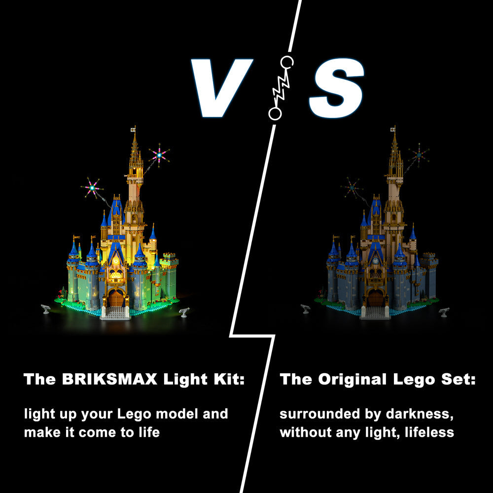 Disney castle lego online light kit