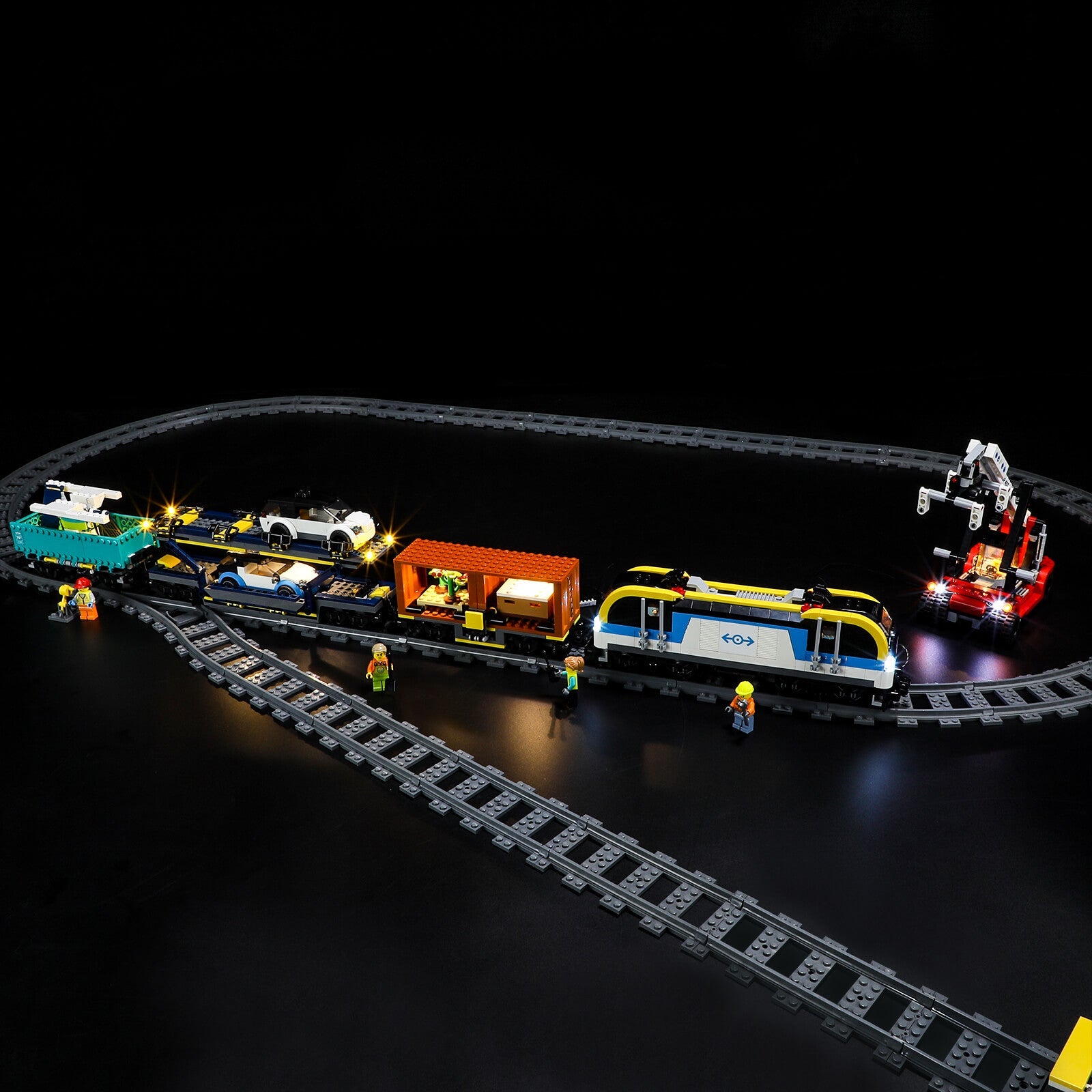 Lego cargo train lights sale