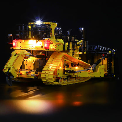 lego technic bulldozer 42131 with lights